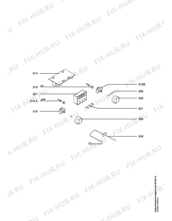 Взрыв-схема плиты (духовки) Aeg CB3140-1-D   EURO - Схема узла Functional parts 267